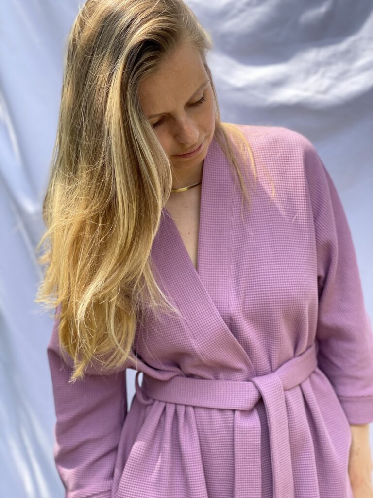 DRESSING GOWN waffle - lavender
